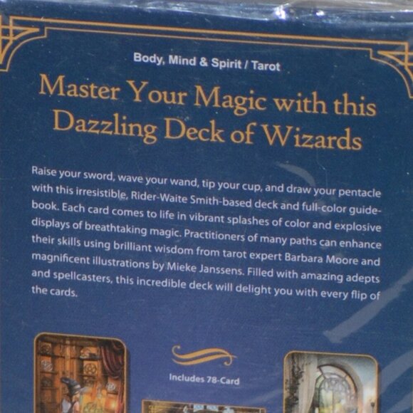 NWT Wizards Tarot by Barbara Moore 78 Card Tarot Deck Master Your Magic - Picture 3 of 5